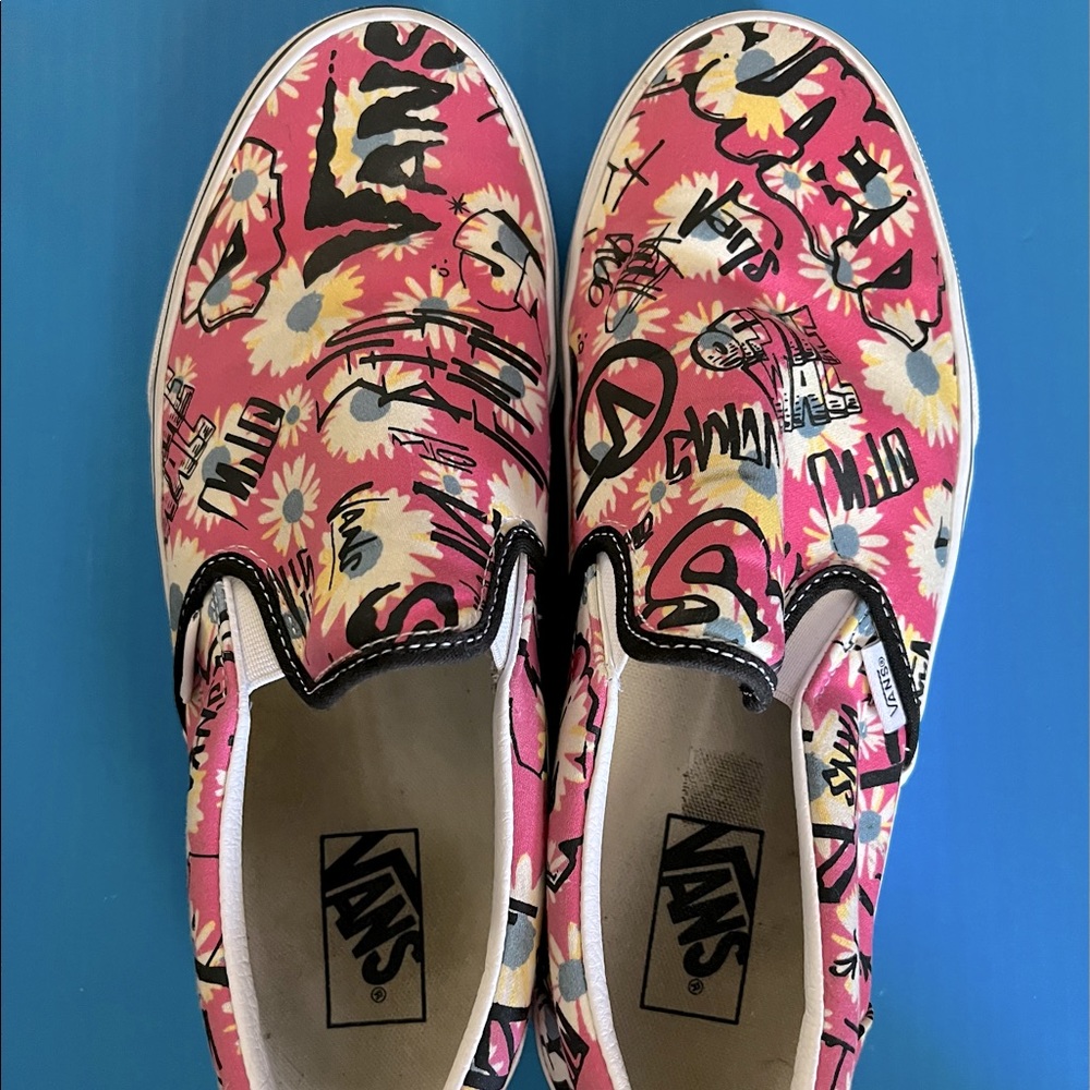 Vans Floral Graphic Slip-On Shoes